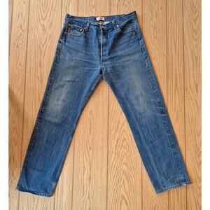 Mens Levis 501 Jeans 38/36 Button Fly Med Wash Straight Leg Vintage Y2k